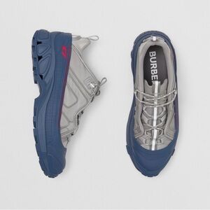 Burberry Navy and Gray Athletic Shoes